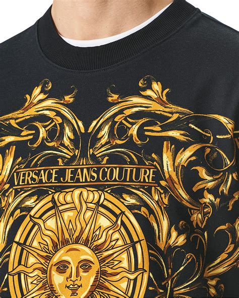 versace many logos sweatshirt sun|Versace Jeans Couture Men's Baroque Sun Sweatshirt.